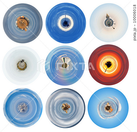 spherical stylized small urban planets spherical stylized small urban planets 10006018