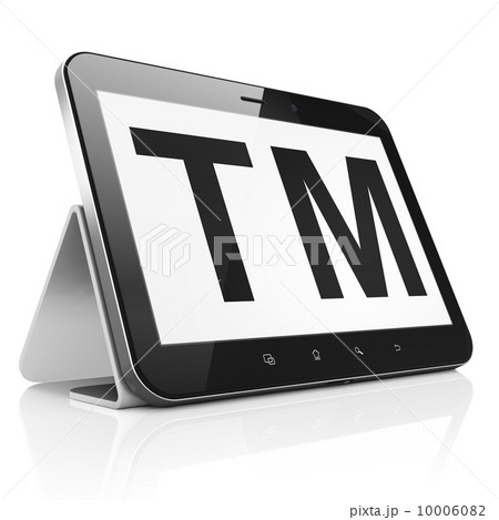 Law concept: Trademark on tablet pc computer 10006082