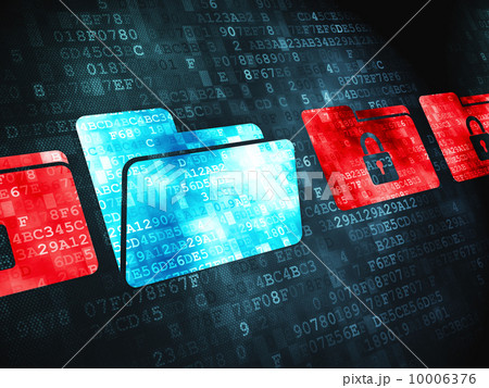 Business concept: Folder With Padlock on digital background 10006376