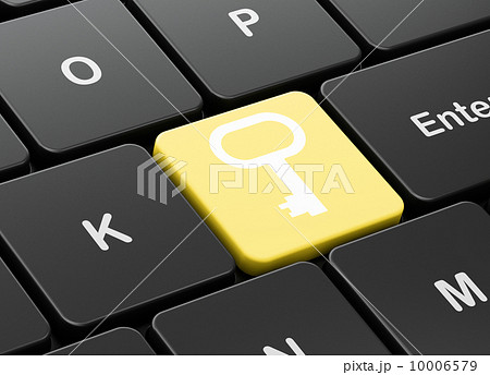 Security concept: Key on computer keyboard background Security concept: Key on computer keyboard background 10006579