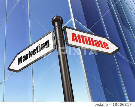 Business concept: sign Affiliate Marketing on Building background 10006817
