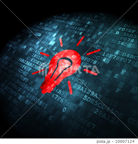 Finance concept: Light Bulb on digital background 10007124