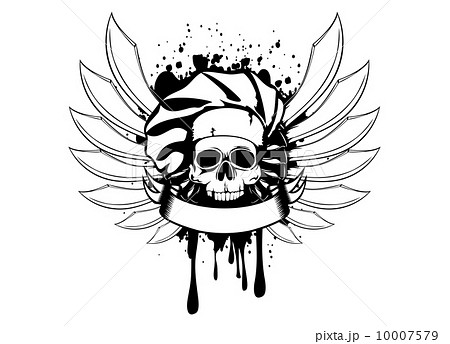 skull of cook with knifes 10007579