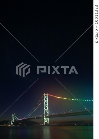 明石海峡大橋の夜景 明石海峡大橋の夜景 10011323