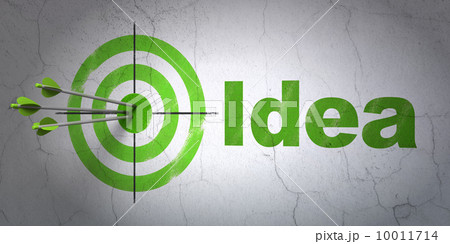 Marketing concept: target and Idea on wall background Marketing concept: target and Idea on wall background 10011714
