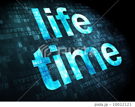 Timeline concept: Life Time on digital background 10012121