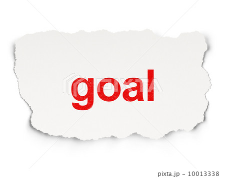 Advertising concept: Goal on Paper background 10013338