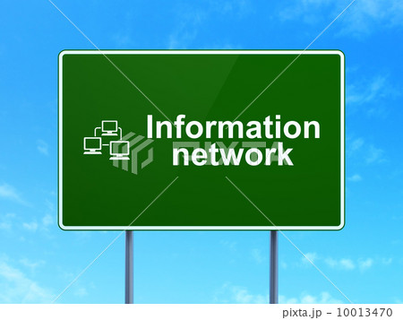 Information Network and Lan Computer on road sign background Information Network and Lan Computer on road sign background 10013470