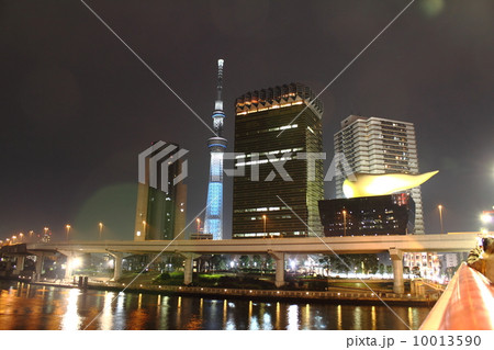 スカイツリー アサヒビール本社 吾妻橋ホール 目黒区役所 風景 夜景 スカイツリー アサヒビール本社 吾妻橋ホール 目黒区役所 風景 夜景 10013590