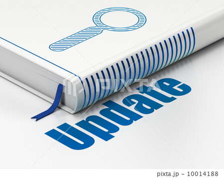 Web development concept: book Search, Update on white background 10014188