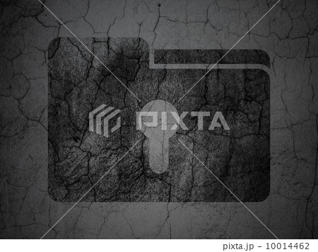 Business concept: Folder With Keyhole on grunge wall background 10014462