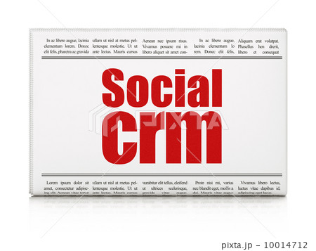 Business concept: newspaper headline Social CRM 10014712