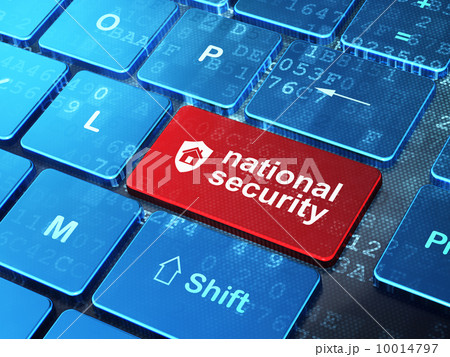 Protection concept: Shield and National Security on computer keyboard background Protection concept: Shield and National Security on computer keyboard background 10014797