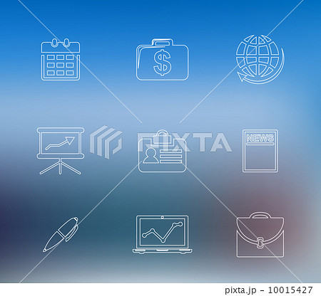 Set of business line icons 10015427