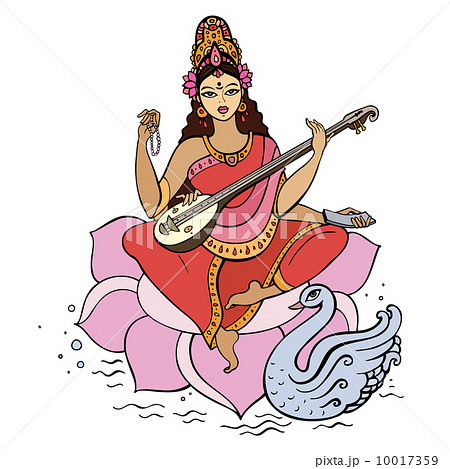 Hindu Goddess Saraswati. 10017359