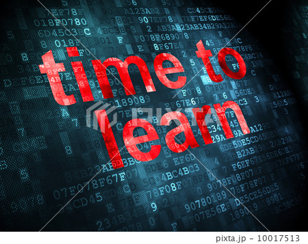 Timeline concept: Time to Learn on digital background 10017513