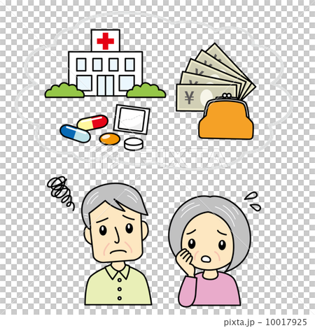 医療費に悩む老夫婦 医療費に悩む老夫婦 10017925
