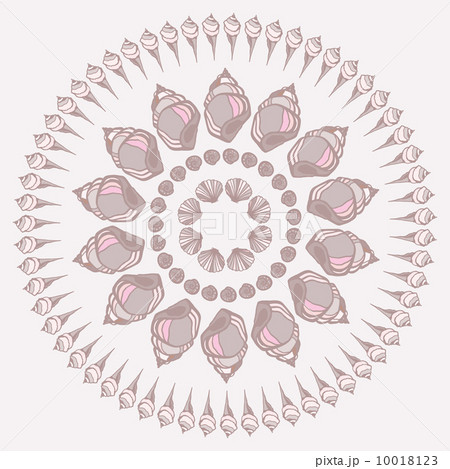 Mandala made of Seashells.  10018123
