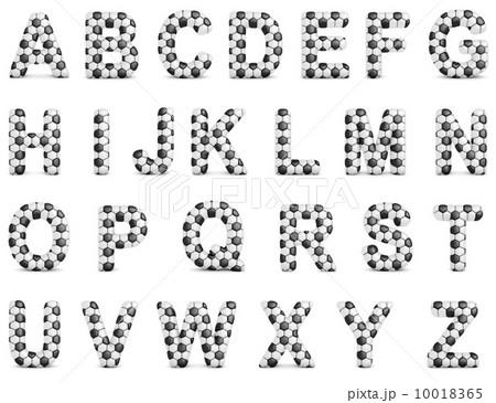 alphabet with soccer relief texture 10018365
