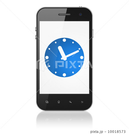 Timeline concept: Clock on smartphone 10018573