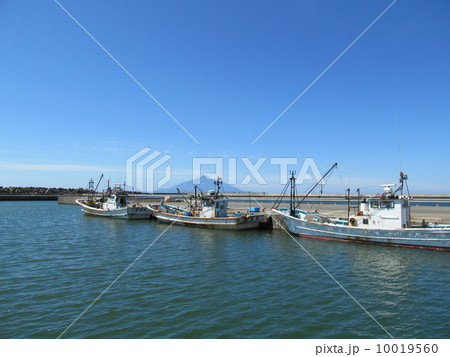 利尻山と船 10019560