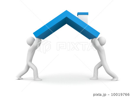 People hold the roof 10019766