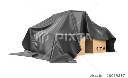 Boxes covered from above a black silk cloth Boxes covered from above a black silk cloth 10019837