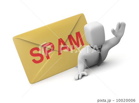 3d businessman crushed by spam 3d businessman crushed by spam 10020006