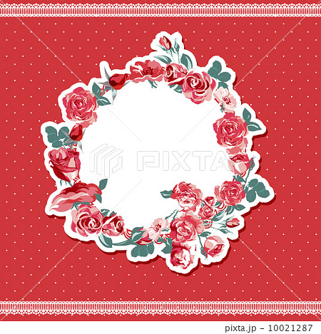 Vintage floral background with roses 10021287