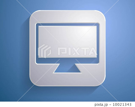 3d Vector illustration of a monitor icon 10021343