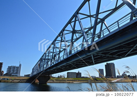 東京側から見た江戸川の「京成鉄橋」（東京都江戸川区小岩） 10022077