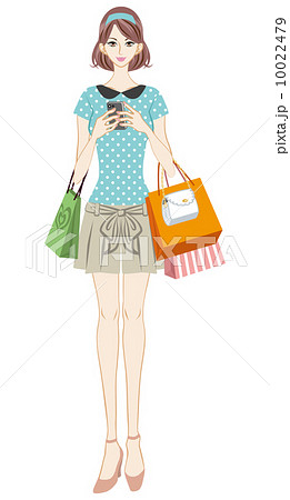 買物する若い女性 10022479