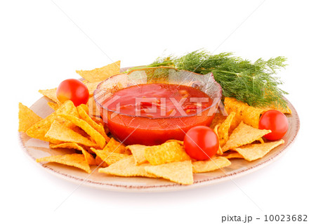 Nachos and red sauce Nachos and red sauce 10023682