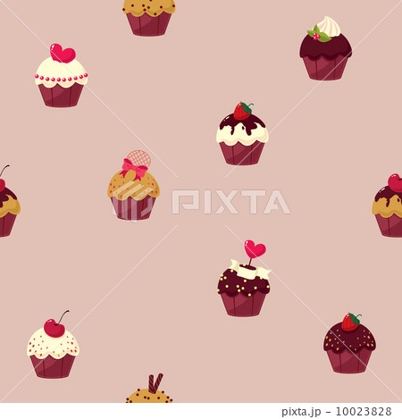 seamless cartoon cake pattern 10023828