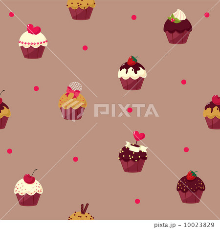 seamless cartoon cake pattern 10023829