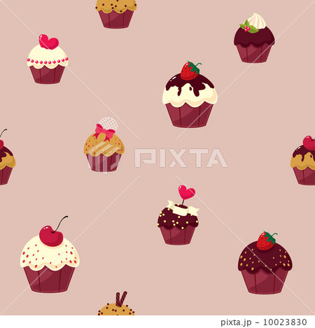 seamless cartoon cake pattern 10023830