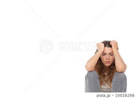 Close-up of a sad young woman 10026266