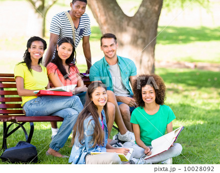Portrait of students studying at campus Portrait of students studying at campus 10028092