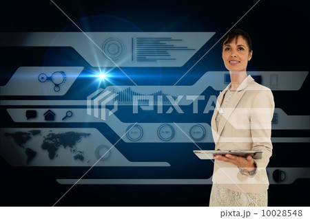 Businesswoman holding tablet Businesswoman holding tablet 10028548