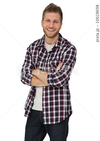 Portrait of a young man with arms crossed Portrait of a young man with arms crossed 10028698