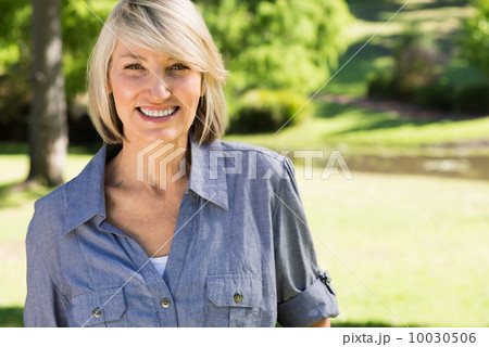 Beautiful woman in park 10030506