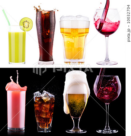 Collection of different images alcohol isolated 10032704