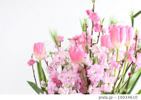 桃色の春アレンジ(横 部分 左向き 上向き) 桃色の春アレンジ(横 部分 左向き 上向き) 10034610