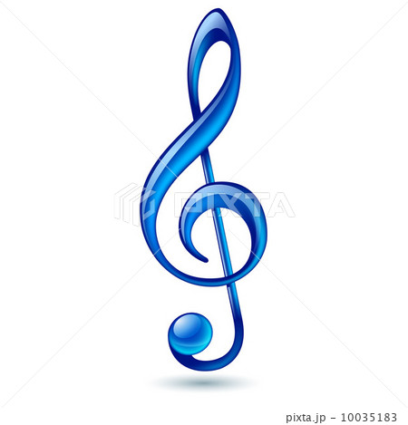 Blue treble clef Blue treble clef 10035183