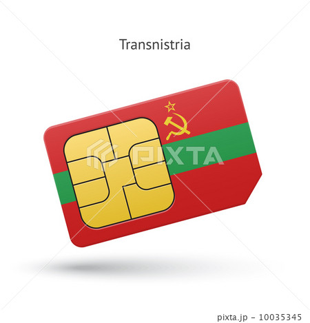 Transnistria mobile phone sim card with flag. 10035345