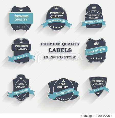 Vector Premium Quality Label Set in Retro Style 10035501