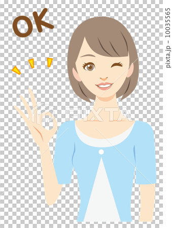 ショートヘアのお姉さん　OK 10035565