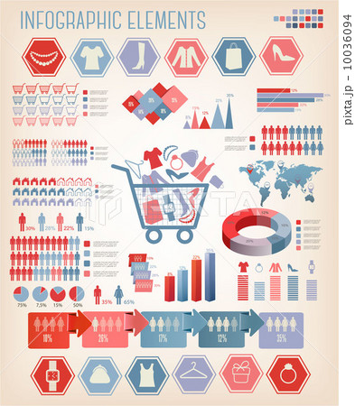 Shopping infographics. Vector. 10036094