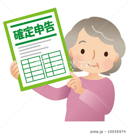 確定申告 かわいいシニア主婦 確定申告 かわいいシニア主婦 10036974