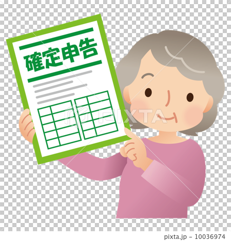 確定申告 かわいいシニア主婦 確定申告 かわいいシニア主婦 10036974
